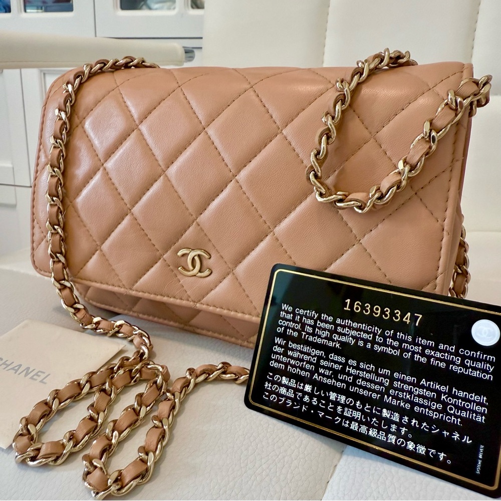Chanel Beige Quilted Crossbody Bag WOC